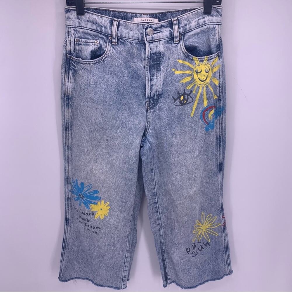 Pacsun Painted Baggy Jeans Size 28